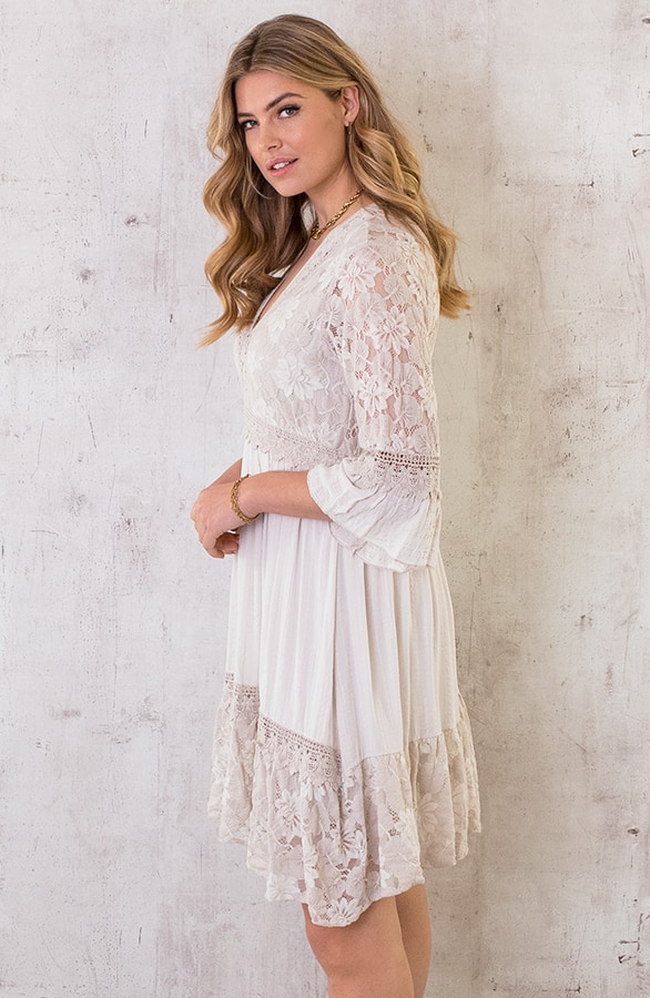 Kanten Jurk Beige – shoparchief, foto 2