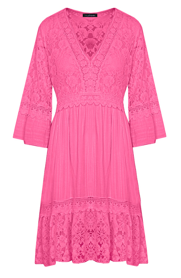 Kanten Jurk Fuchsia – shoparchief, foto 8