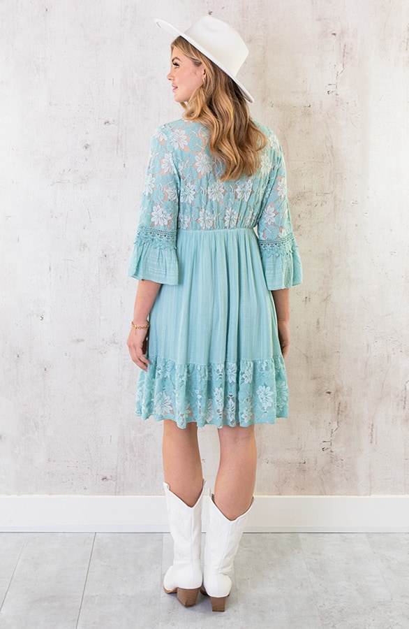 Kanten Jurk Mint – shoparchief, foto 5
