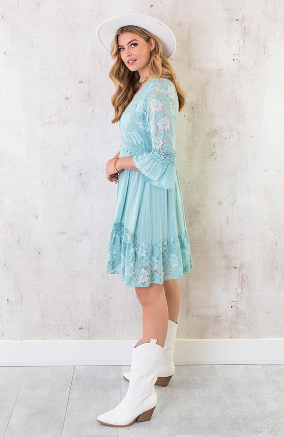 Kanten Jurk Mint – shoparchief, foto 4