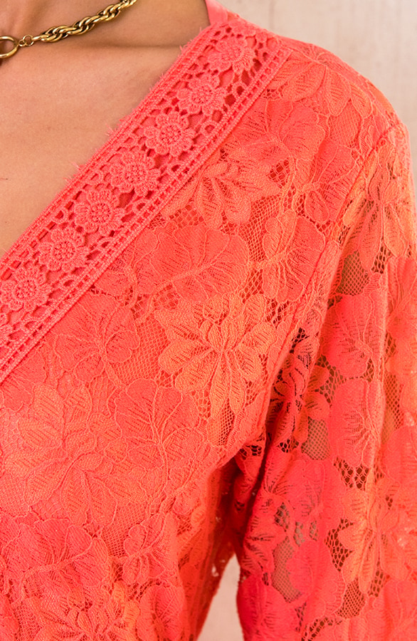 Kanten Jurk Oranje – shoparchief, foto 6