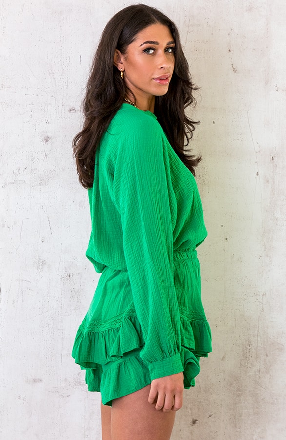 Skort Mousseline Bright Green – shoparchief, foto 5