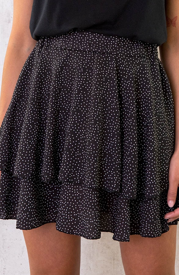 Laagjes Rok Met Stippen Print – shoparchief