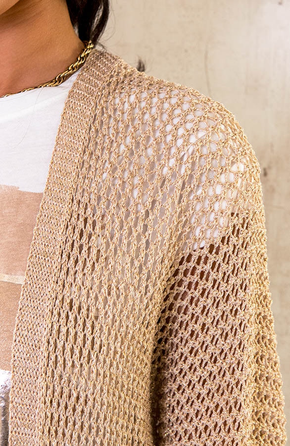 Lang Lurex Vest Goud – shoparchief, foto 5
