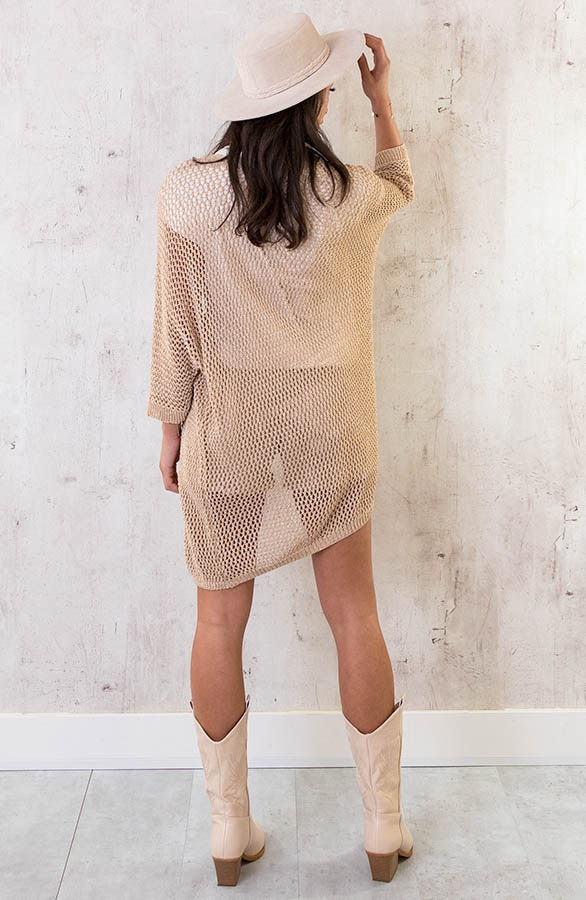 Lang Lurex Vest Goud – shoparchief, foto 4