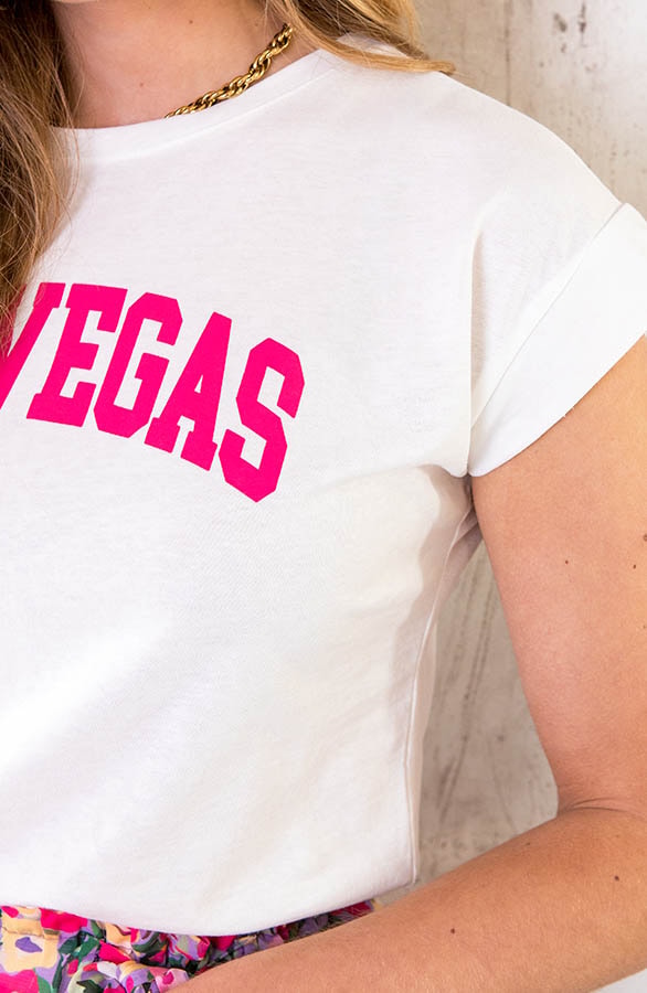 Las Vegas it-shirt Fuchsia – shoparchief, foto 5