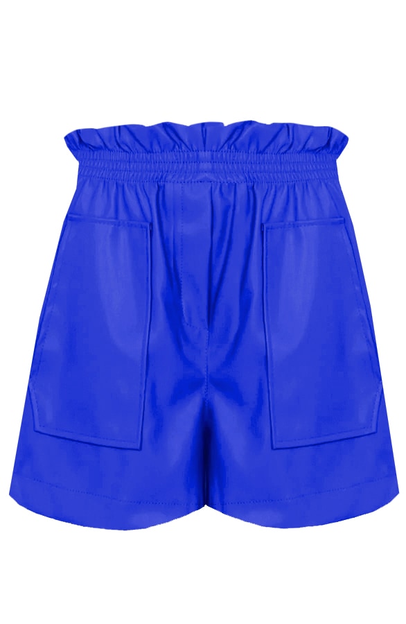 Leather Shorts Kobalt – shoparchief