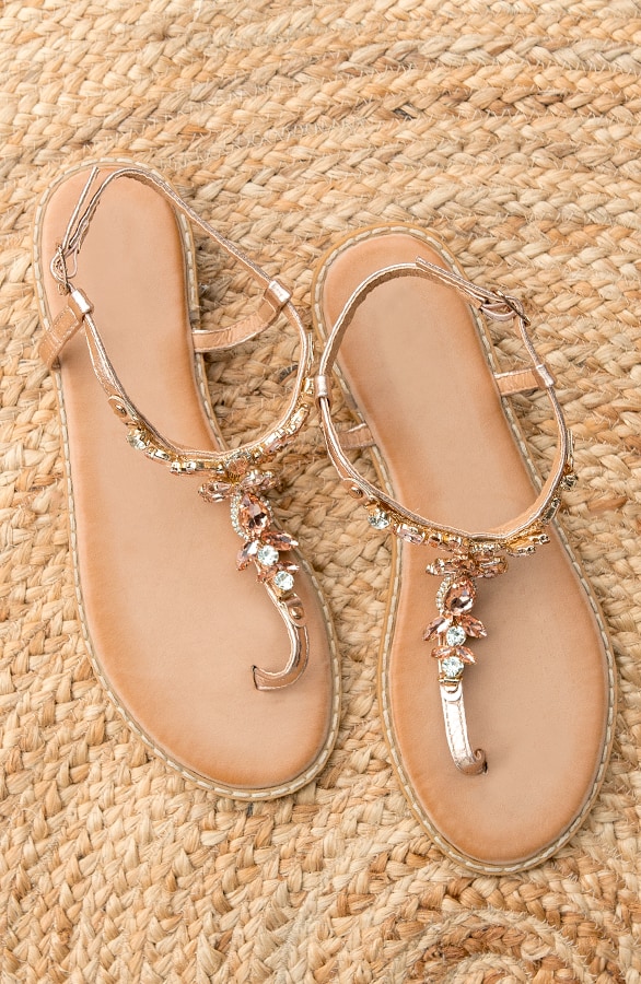 Luxury Stone Sandalen Rosé – shoparchief