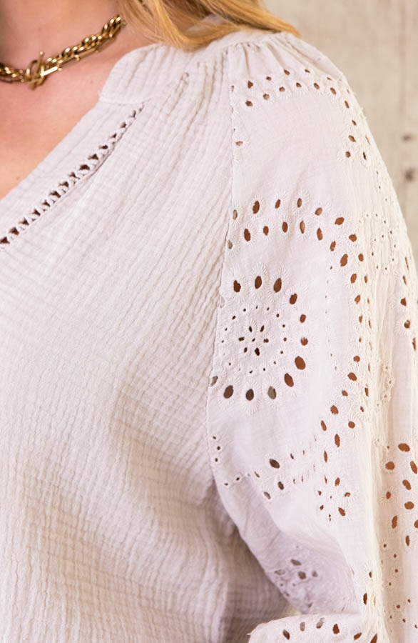 Marant Embroidery Blouse Beige – shoparchief, foto 6