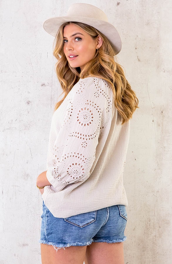 Marant Embroidery Blouse Beige – shoparchief, foto 4