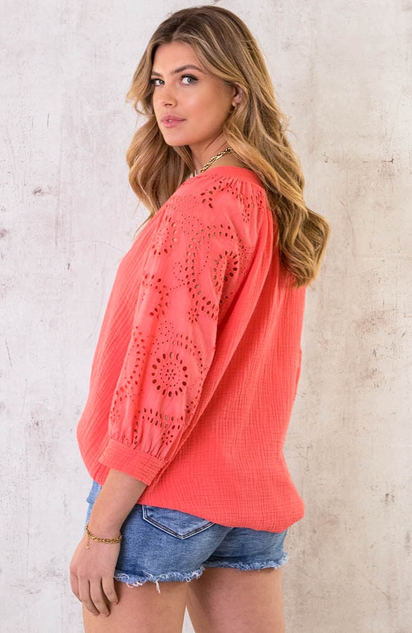 Marant Embroidery Blouse Koraal – shoparchief, foto 4