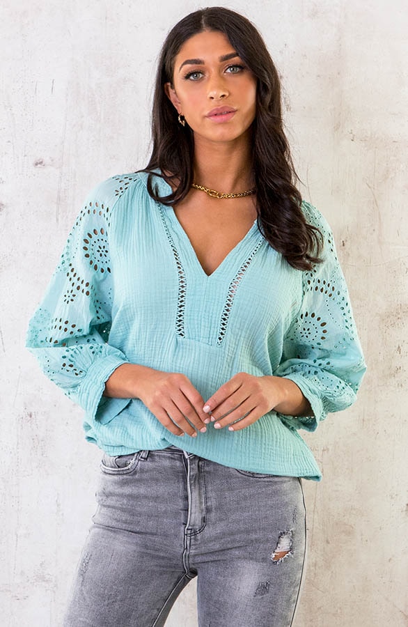 Marant Embroidery Blouse Mint – shoparchief, foto 2