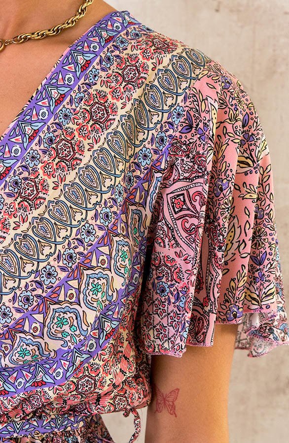 Maxi Print Jurk Toscane Roze – shoparchief, foto 5