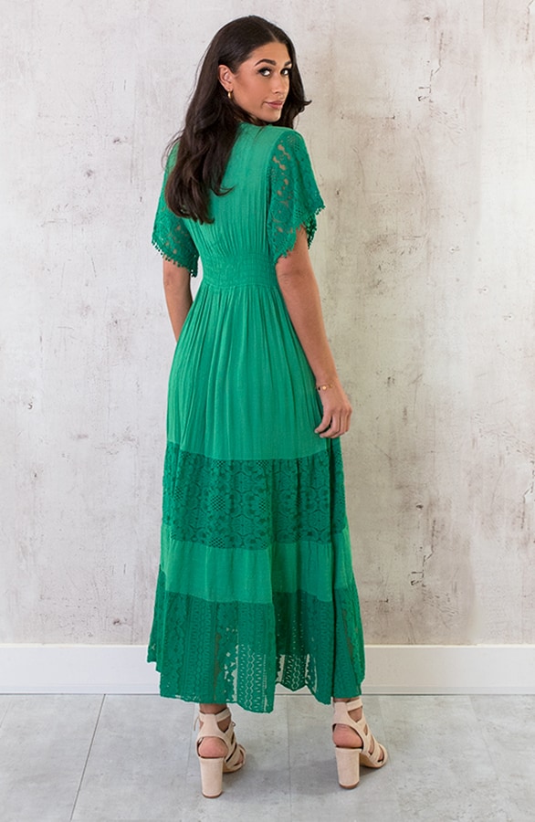 Maxi Kanten Jurk Groen – shoparchief, foto 4