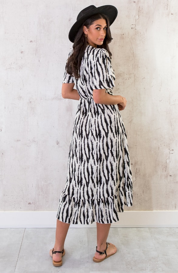 Midi Jurk Met Zebraprint – shoparchief, foto 5
