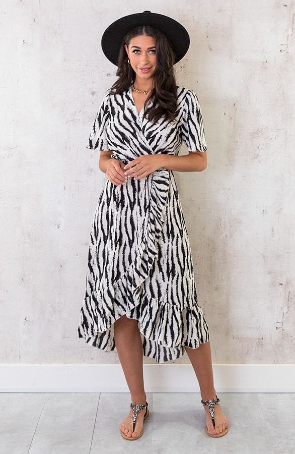 Midi Jurk Met Zebraprint – shoparchief, foto 2
