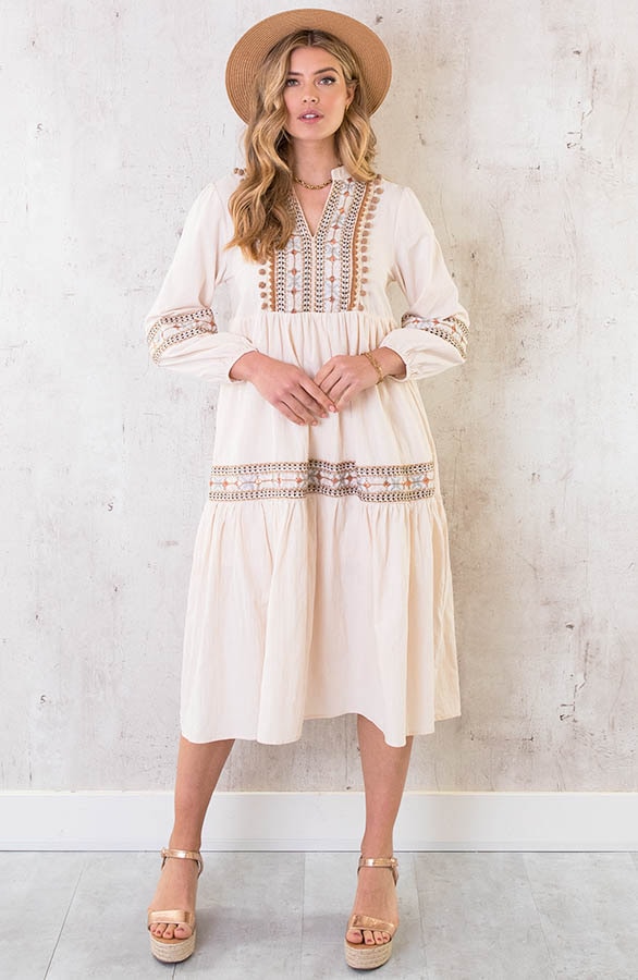 Midi Tuniek Boho Beige – shoparchief, foto 2
