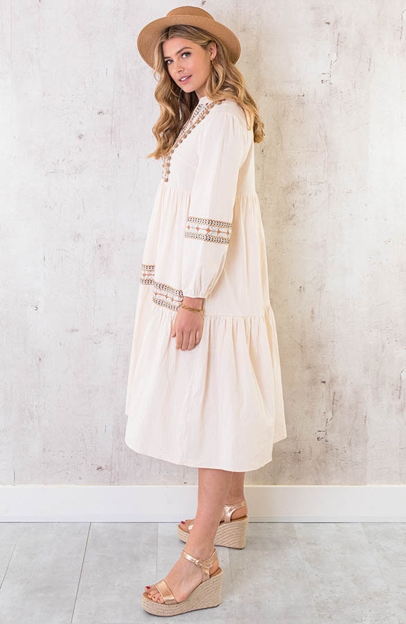 Midi Tuniek Boho Beige – shoparchief, foto 3