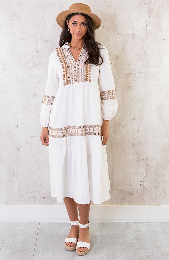 Midi Tuniek Boho Ecru – shoparchief, foto 6
