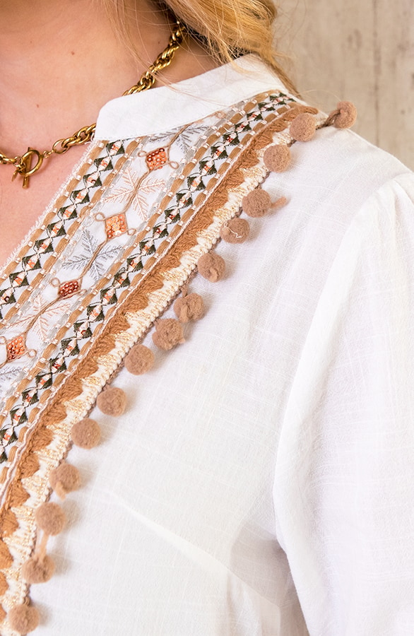 Midi Tuniek Boho Ecru – shoparchief, foto 5