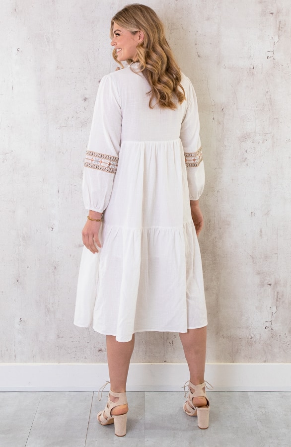 Midi Tuniek Boho Ecru – shoparchief, foto 4