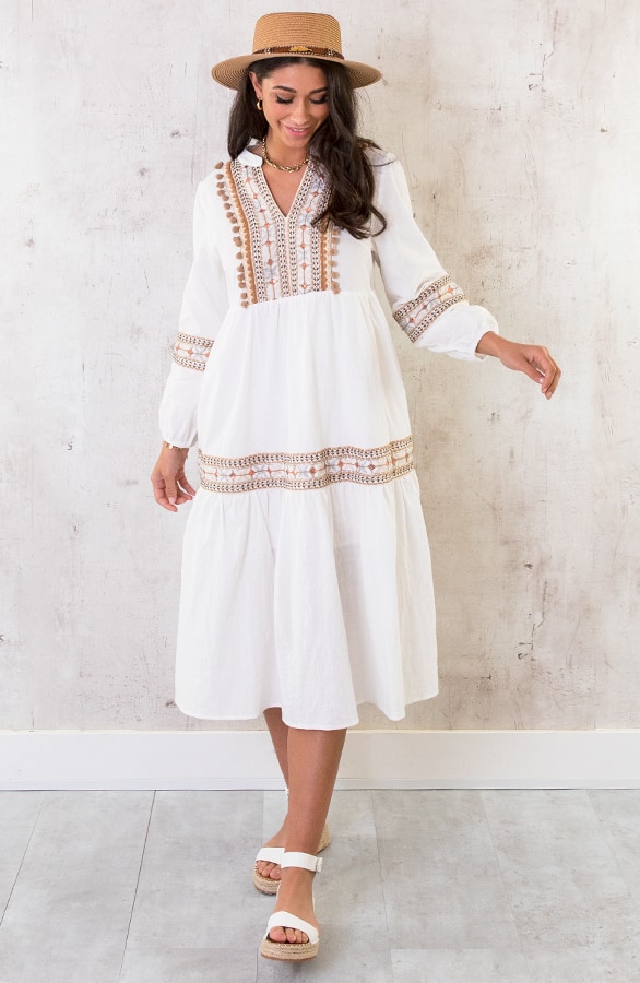 Midi Tuniek Boho Ecru – shoparchief, foto 7