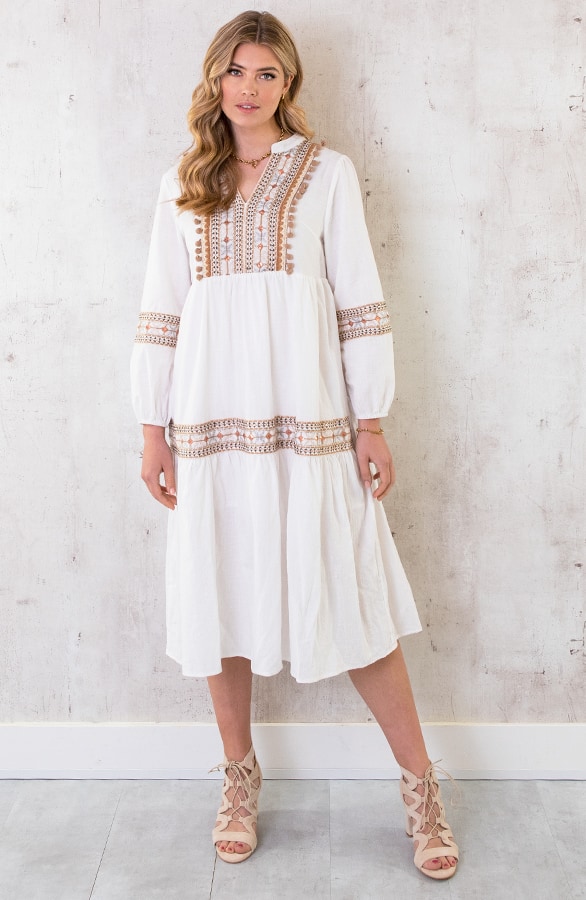 Midi Tuniek Boho Ecru – shoparchief, foto 2