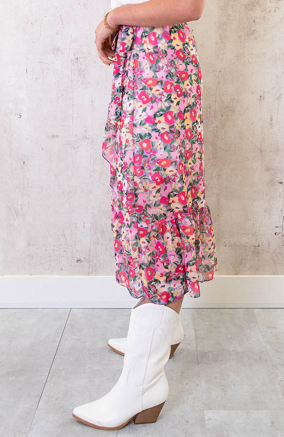 Overslag Bloemen Rok Midi – shoparchief, foto 2