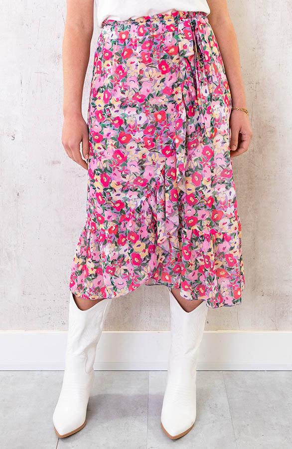 Overslag Bloemen Rok Midi – shoparchief