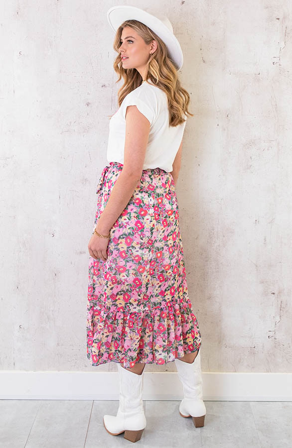 Overslag Bloemen Rok Midi – shoparchief, foto 7