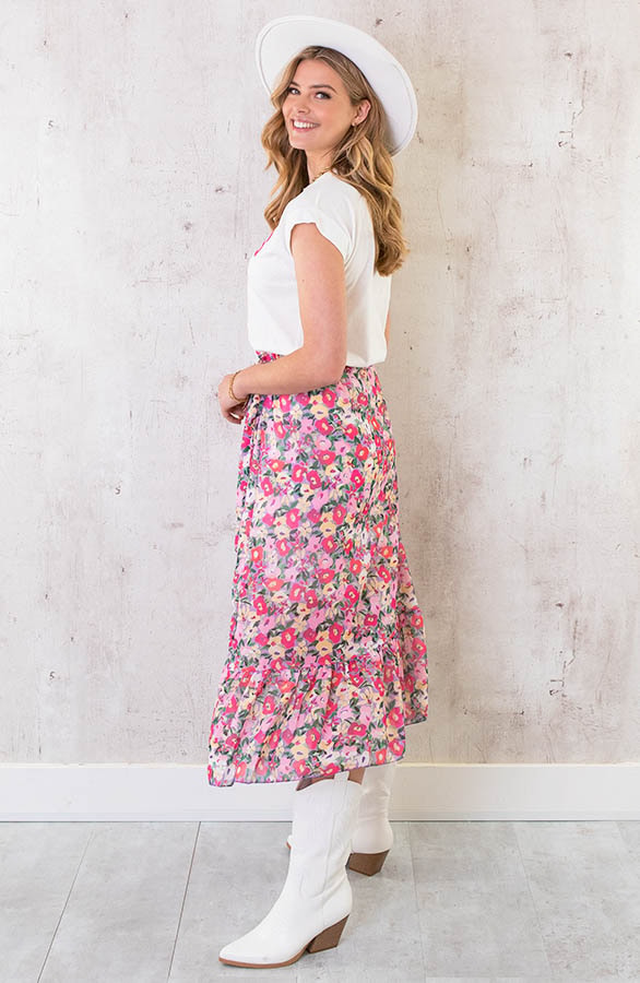 Overslag Bloemen Rok Midi – shoparchief, foto 6
