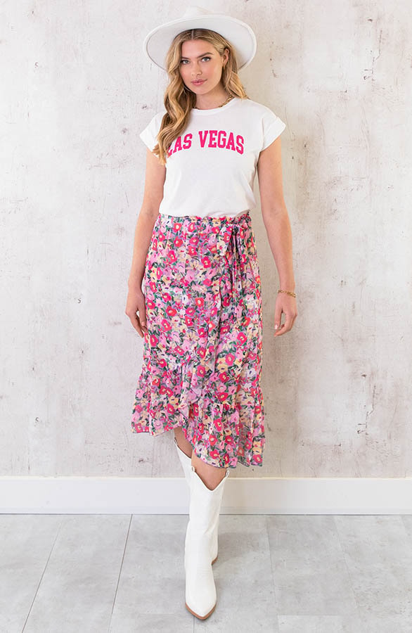 Overslag Bloemen Rok Midi – shoparchief, foto 5
