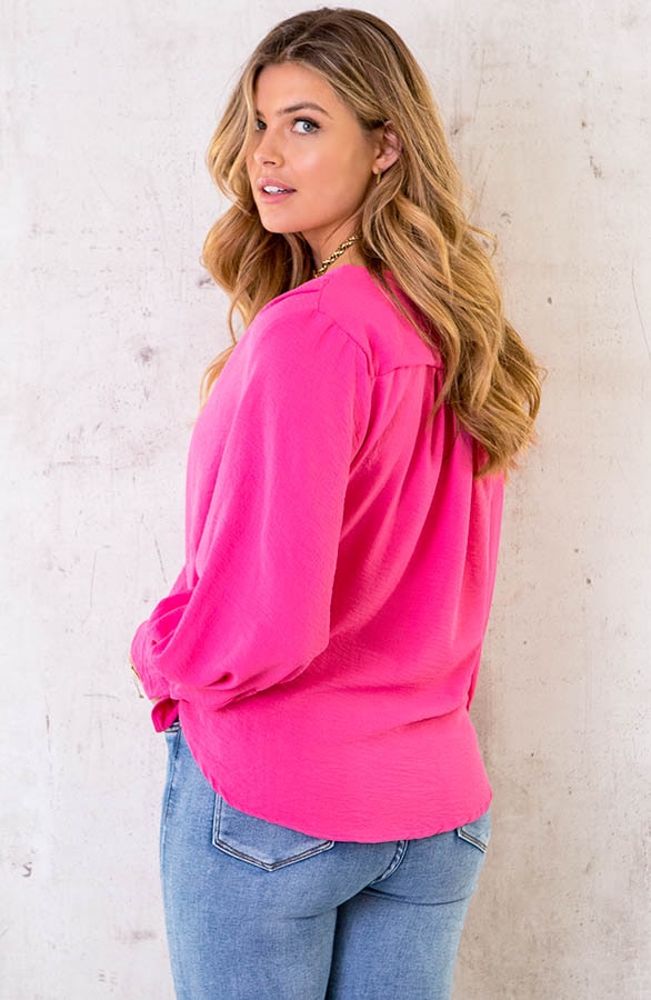 Overslag Blouse Fuchsia – shoparchief, foto 4
