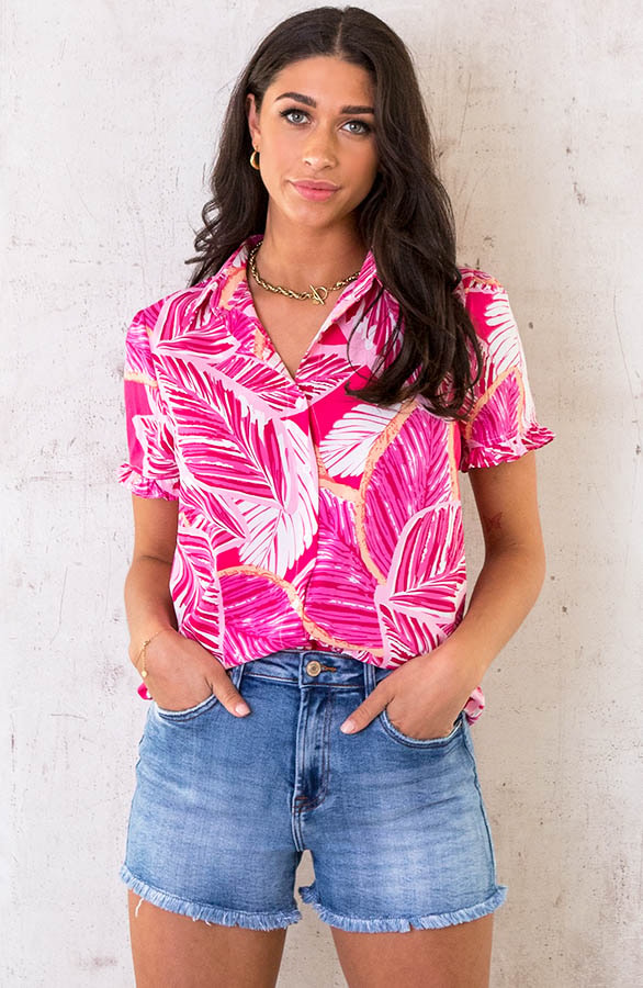 Palm Blouse Roze – shoparchief