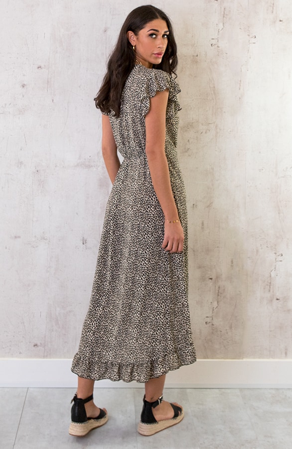 Panterprint Jurk Midi Ecru – shoparchief, foto 5
