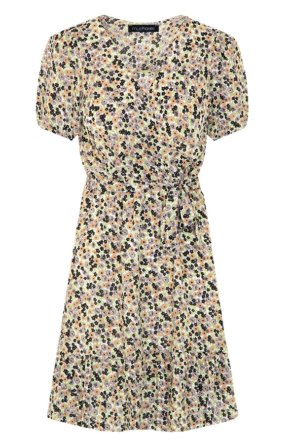 Pofmouwen Jurk Bloemenprint Zwart – shoparchief, foto 10
