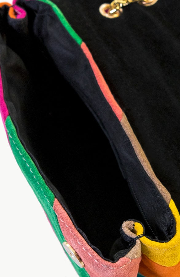 Suede Rainbow Chain Bag – shoparchief, foto 4