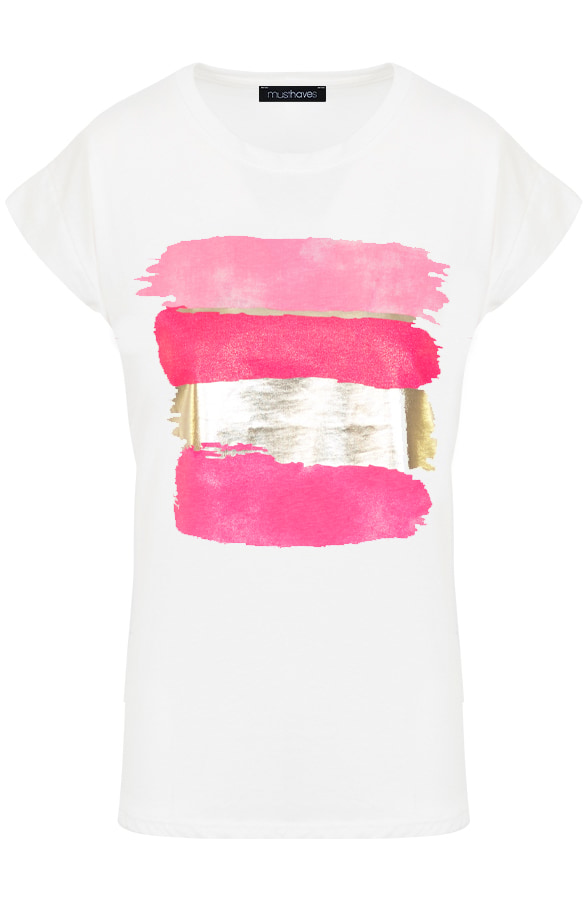 Top Metallic Neon Fuchsia Goud – shoparchief