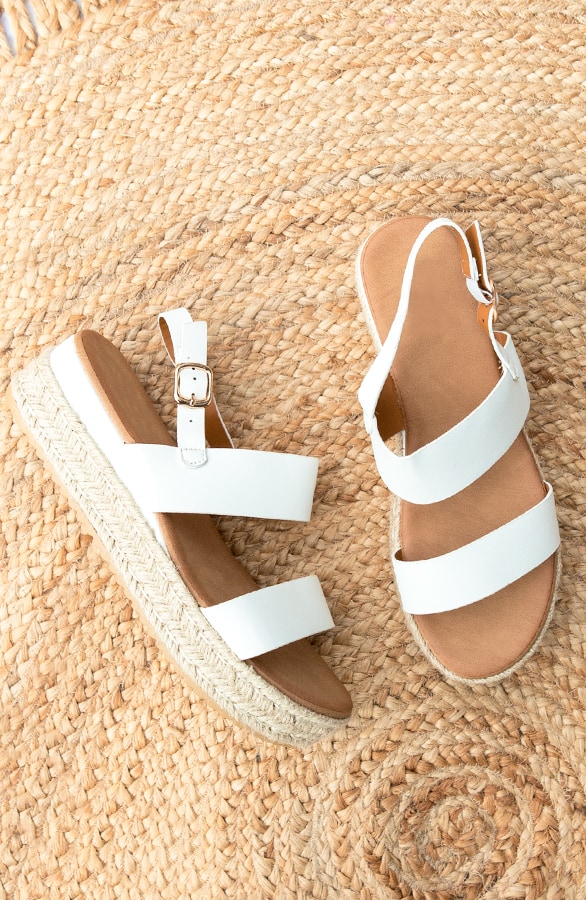 Touwzool Sandalen Bandjes Wit – shoparchief