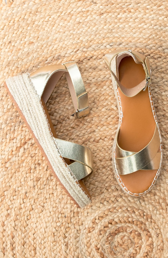 Touwzool Sandalen Crossover Goud – shoparchief