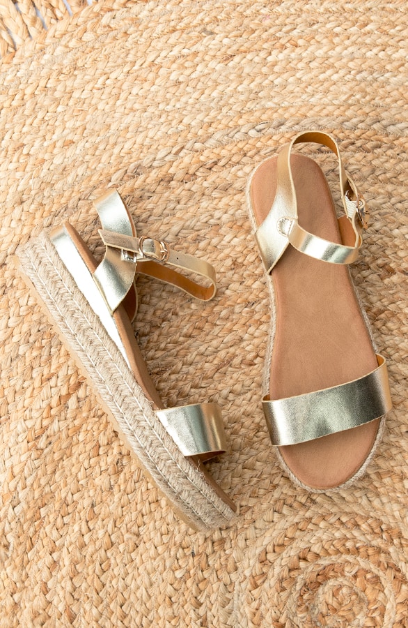 Touwzool Sandalen Goud – shoparchief