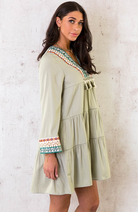 Tuniek Kralen Boho Light Army – shoparchief, foto 3