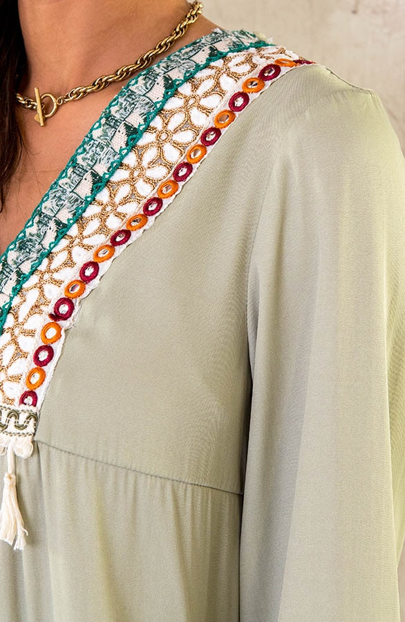 Tuniek Kralen Boho Light Army – shoparchief, foto 5