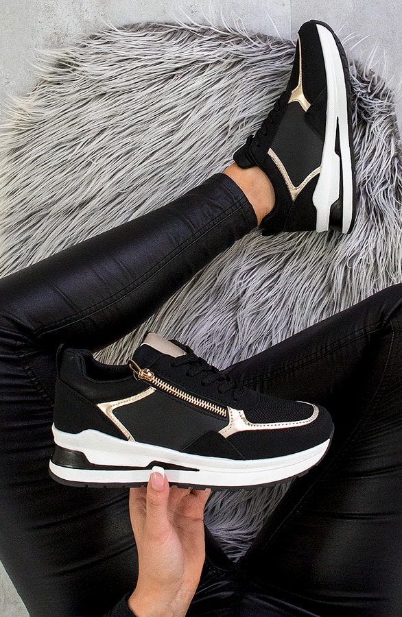 Zip Sneakers Zwart – shoparchief