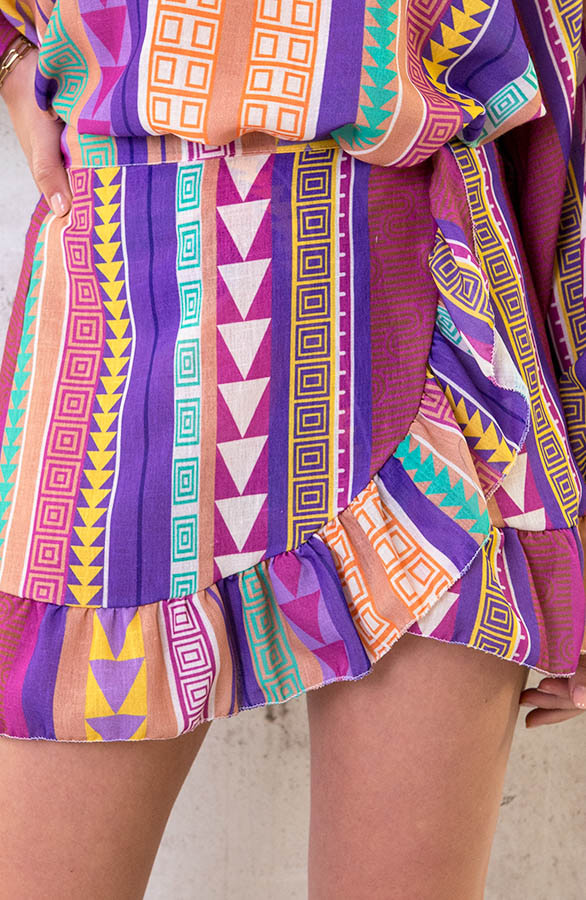 Aztec Skort Purple – shoparchief