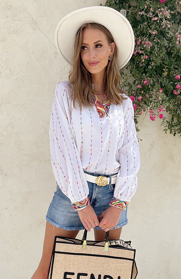 Boho Blouse Print Ecru – shoparchief