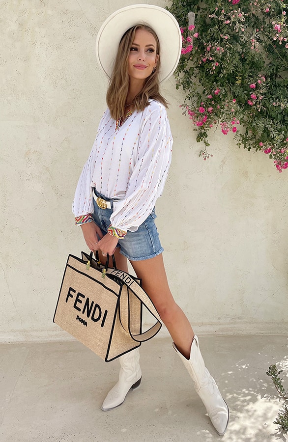 Boho Blouse Print Ecru – shoparchief, foto 2