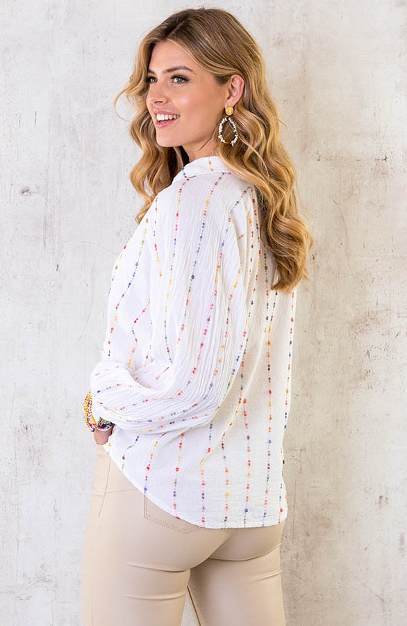 Boho Blouse Print Ecru – shoparchief, foto 7