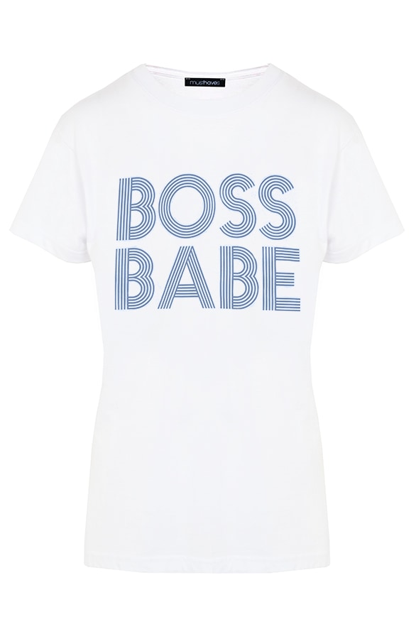 Boss Babe It-Shirt Blauw – shoparchief