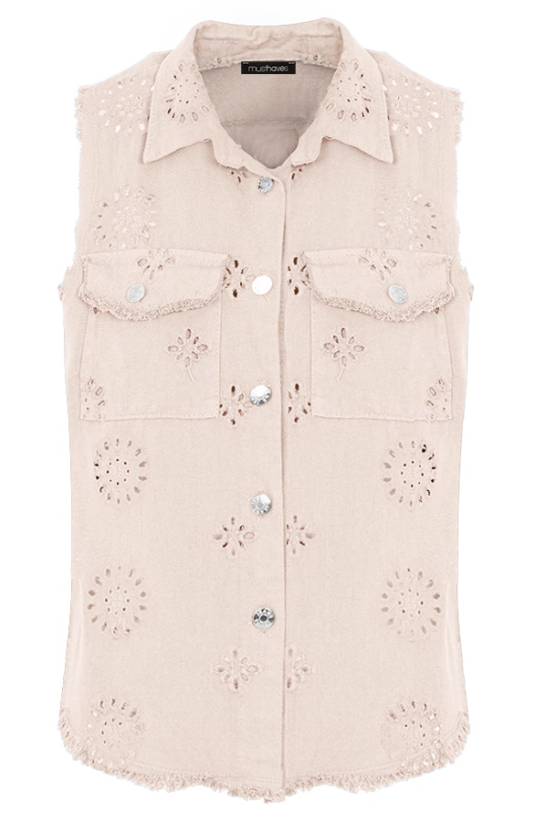 Embroidery Gilet Beige – shoparchief